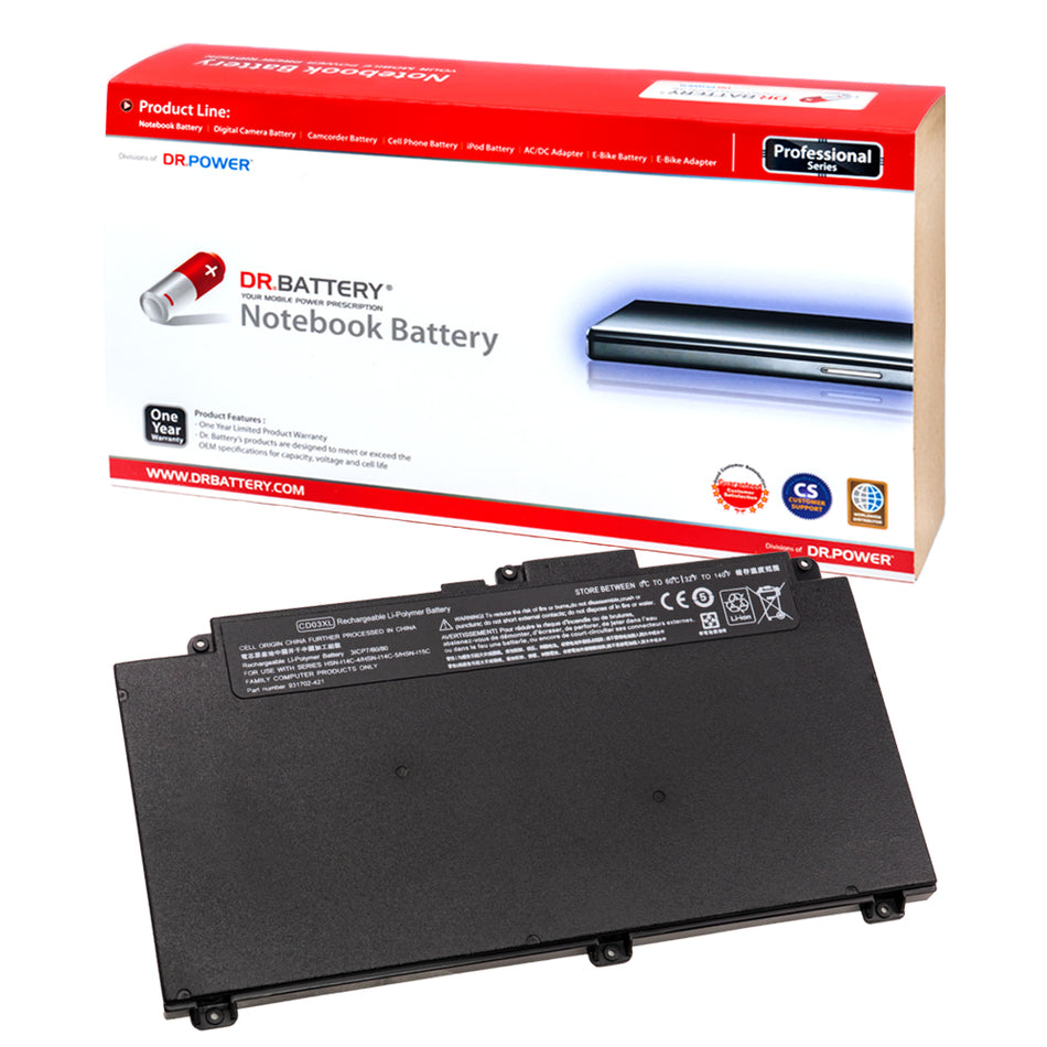 HP CD03XL 931719-850 931702-421 Battery for HP ProBook 645 G4 ProBook 645 G4-4LB47UT ProBook 645 G4-4LB42UT G4 3UP62EA ProBook 645 G4 Series HSTNN-UB7K 3ICP7/60/80 HSN-I14C-4 [11.4V] Compatible Battery