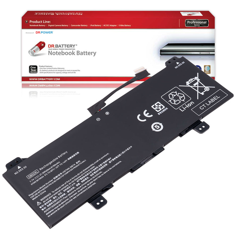 HP GB02XL Battery for HP ChromeBook 14-DB0051CL ChromeBook X360 11 G2 EE ChromeBook X360 11A G6 G8 EE Series HSTNN-UB7M -DB7X HSTNN-IB8W L42550-271 L42550-541 917725-855 L42583-005 [7.7V] Compatible Battery