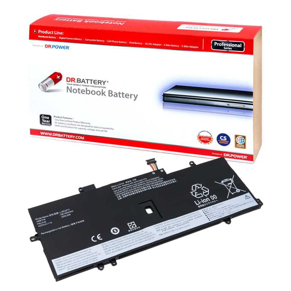 Lenovo 02DL006 SB10T83175 ThinkPad X1 Carbon 7th Gen ThinkPad X1 Carbon 8th Gen ThinkPad X1 Yoga Gen 5 ThinkPad X1 Yoga Gen 4 5B10W13930 L18C4P71 [15.36V] Compatible Laptop Battery