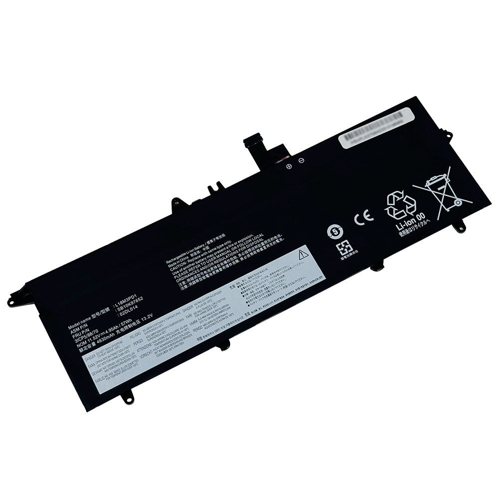 Lenovo ThinkPad T14s Gen 1 20T0 20T1 20UH 20UJ Series Laptop Battery L18M3PD1 L18L3PD1 L18C3PD2 L18M3PD2 02DL014 02DL013 5B10W13955 5B10W13909 [11.52V] Compatible Battery