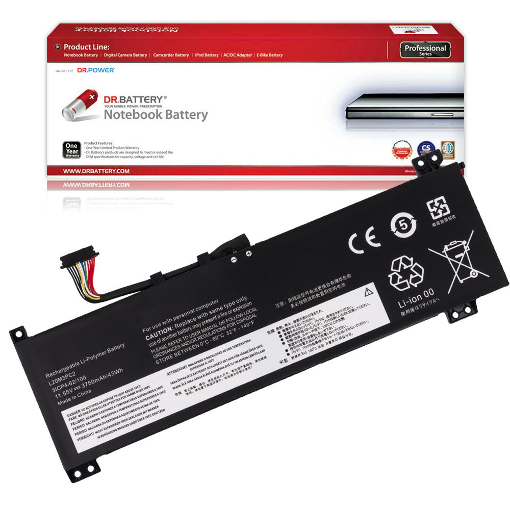 L20D3PC2 L20L3PC2  Ideapad Gaming 3-15ACH6 Series Lenovo Ideapad Gaming 3-15IHU6 Series Lenovo L360-15 Series Laptop L20C3PC2 L20M3PC2 5B11B96715 SB11B96717 5B11B96718 5B11B96719 [11.52V/11.55V] Compatible Battery