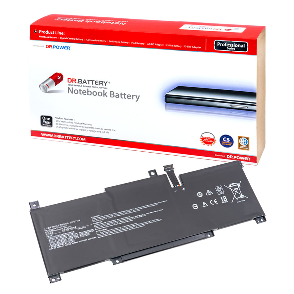 MSI BTY-M49 Battery for MSI Prestige 14 A10SC A10SC-009 A10RB B10MW-017US MS-14C2 A10RAS A11SCX Summit E14 A11SCS A11SCST Modern 14 B4M MS-14DK B10M B10RAS B10RASW B11SB Series 3ICP6/71/74 [11.4V] Compatible Battery