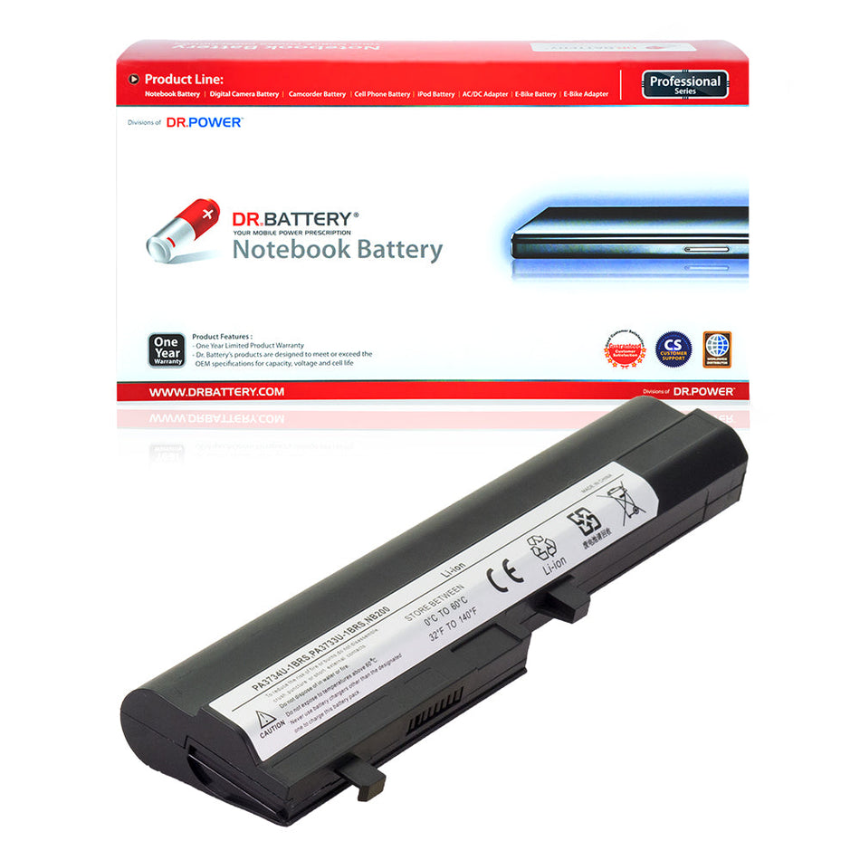PA3733U-1BRS PA3732U-1BAS Battery for Toshiba Mini NB200 NB205 NB255 Series Laptop PA3734U-1BRS [10.8V] Compatible Battery