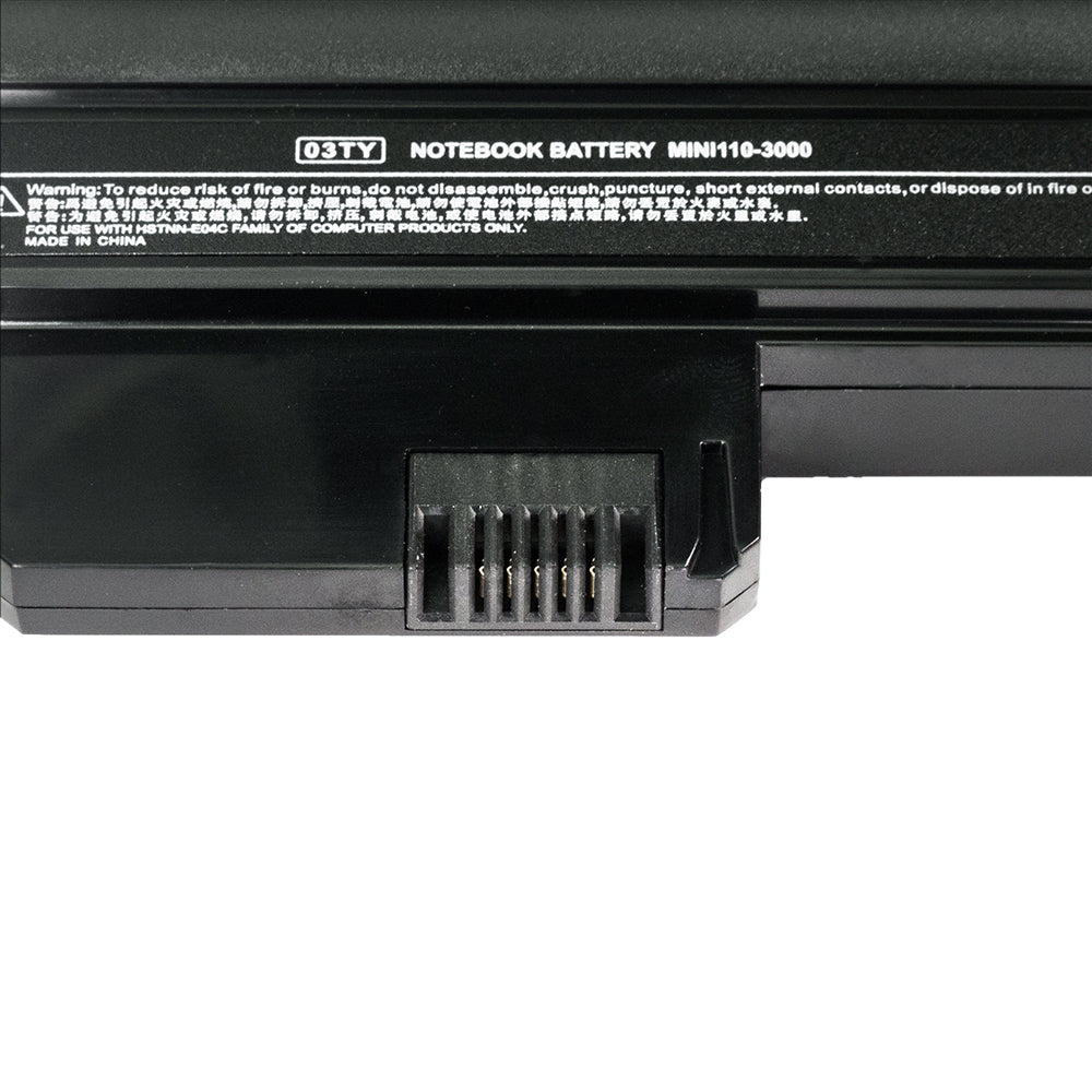 03TY 06TY 607763-001 607762-001 HP Compaq Mini CQ10 400 Compaq Mini CQ10-500 Mini 110 3000 Mini 110 3100 [10.8V] Laptop Battery Replacement