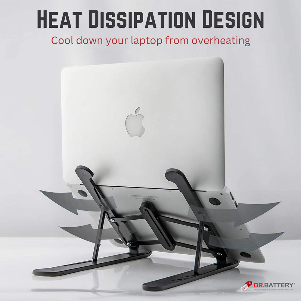 Foldable Adjustable Laptop Stand – Portable & Lightweight by Dr. Battery