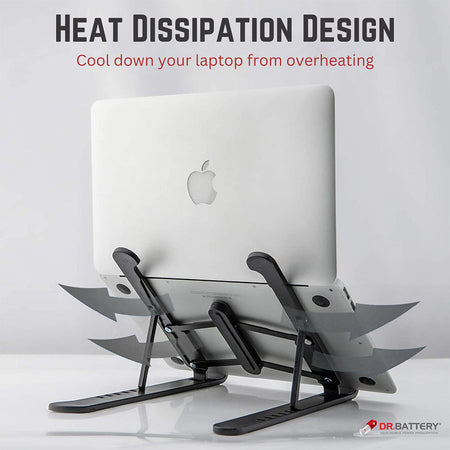 Foldable Adjustable Laptop Stand – Portable & Lightweight by Dr. Battery