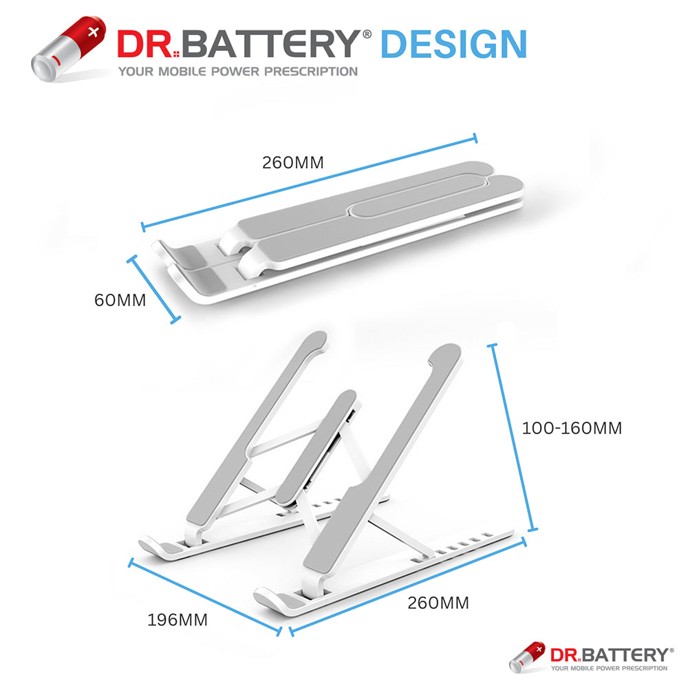 Foldable Adjustable Laptop Stand – Portable & Lightweight by Dr. Battery