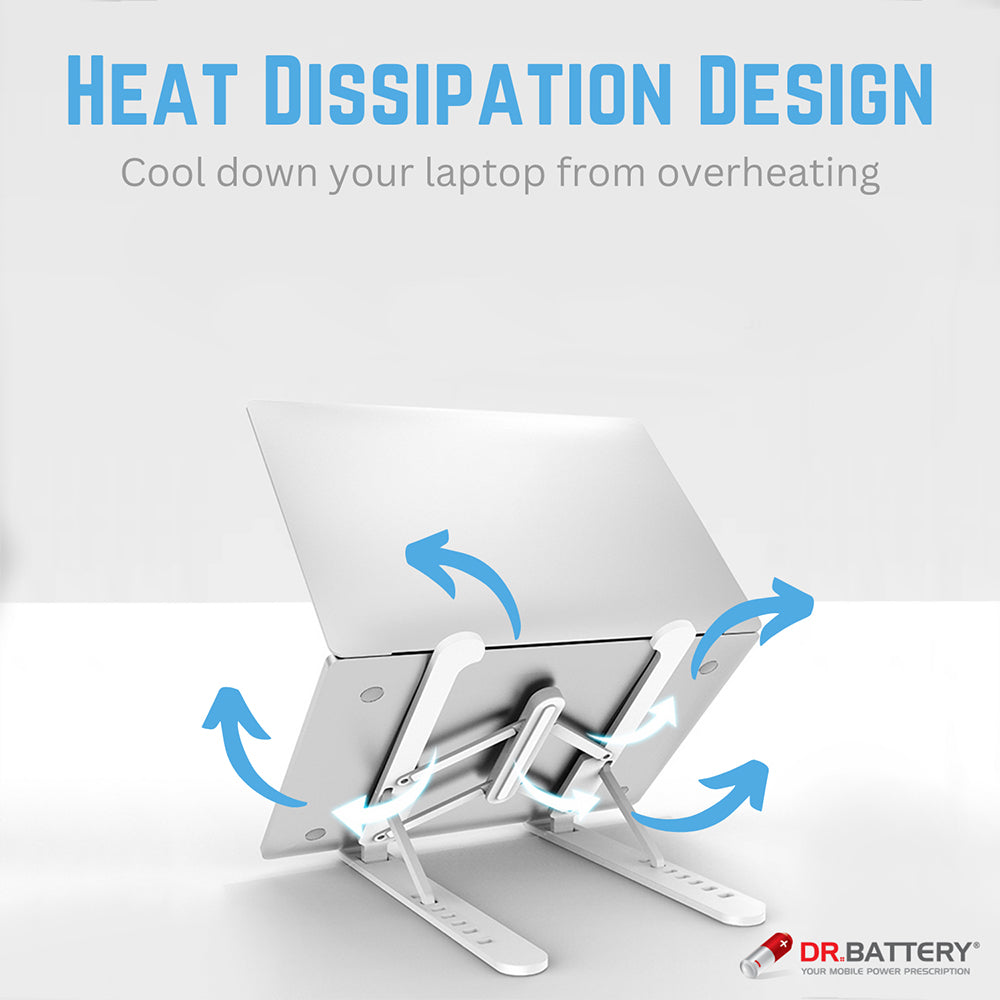 Foldable Adjustable Laptop Stand – Portable & Lightweight by Dr. Battery