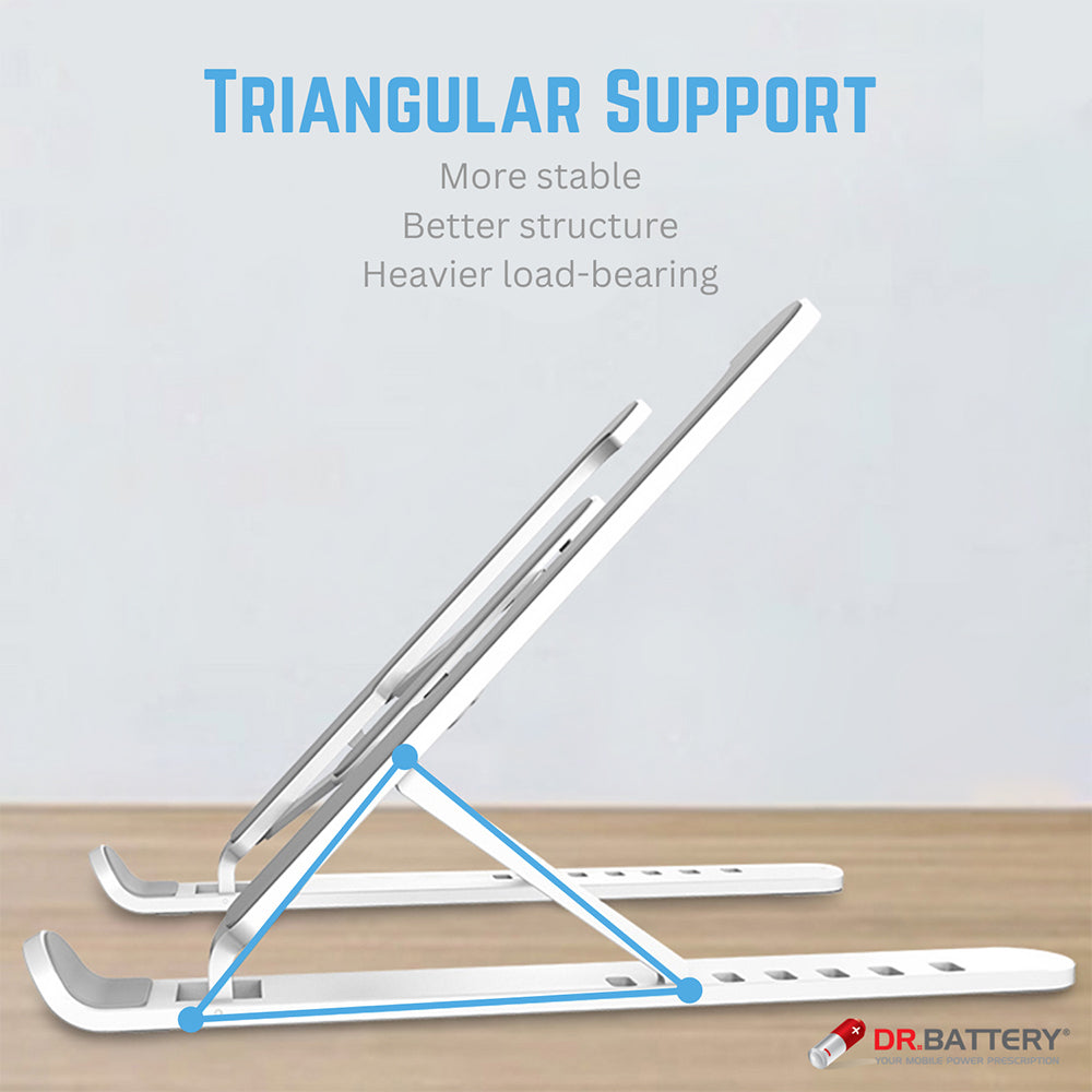 Foldable Adjustable Laptop Stand – Portable & Lightweight by Dr. Battery