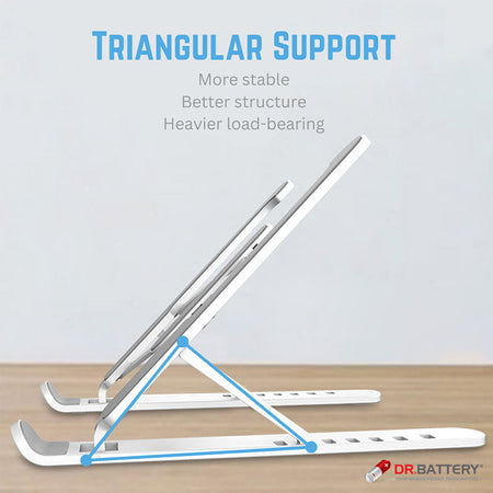 Foldable Adjustable Laptop Stand – Portable & Lightweight by Dr. Battery