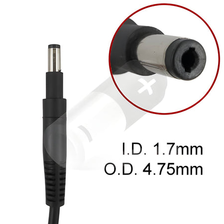 HP Pavilion 14-b120dx 14-c050nr 14-c020us 14-c010us Chromebook Charger AC Adapter Power Cord (1.7 x 4.75mm) [19.5V 3.33A 65W] - Compatible Adapter