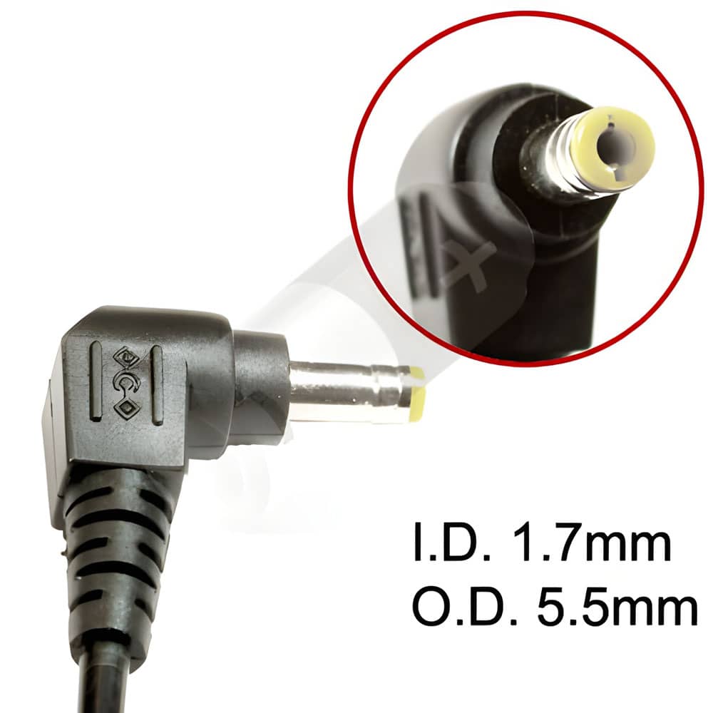 Acer Aspire One A114-32 A114-31 Series Laptop Charger AC Adapter Power Cord (1.7 x 5.5mm) [19V 3.42A 65W] - Compatible Adapter