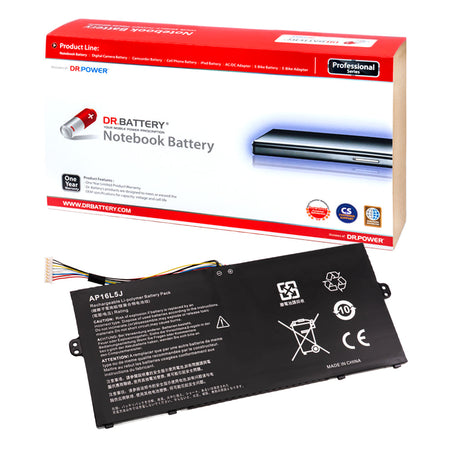 KT.00205.008 Battery for Acer Spin 1 SP111-32N SP111-33 SP111-34N Series Swift 5 SF514-52T SF514-52TP SF514-53T Series Switch 3 SW312-31 SW312-31P N17H1 Series TravelMate X5 TMX514-51 TMX514-51T Series Laptop AP16L5J [7.4V/7.7V] Compatible Battery