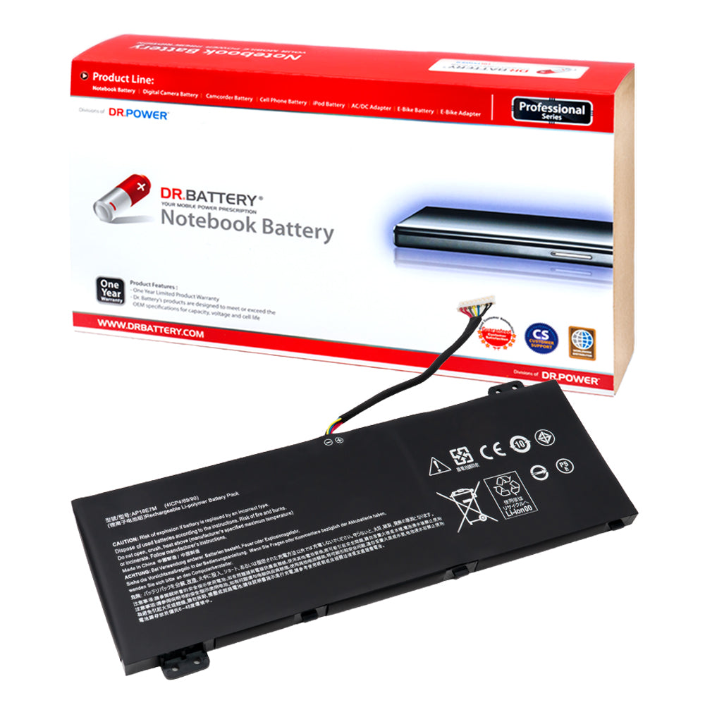 Acer Aspire 7 A715-72G series Aspire 7 A715-74G series Aspire 7 A715-75G Series Laptop Battery AP18E7M KT.00407.007 KT00407009 [15.4V] Compatible Battery