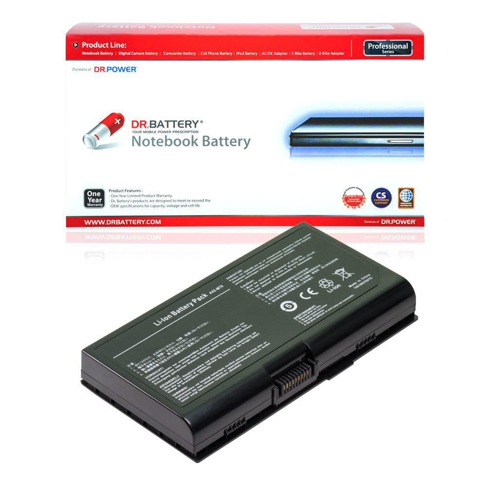 Compatible laptop battery for Asus M70 F70S N70S N90S X71 X72 series with DrBattery packaging