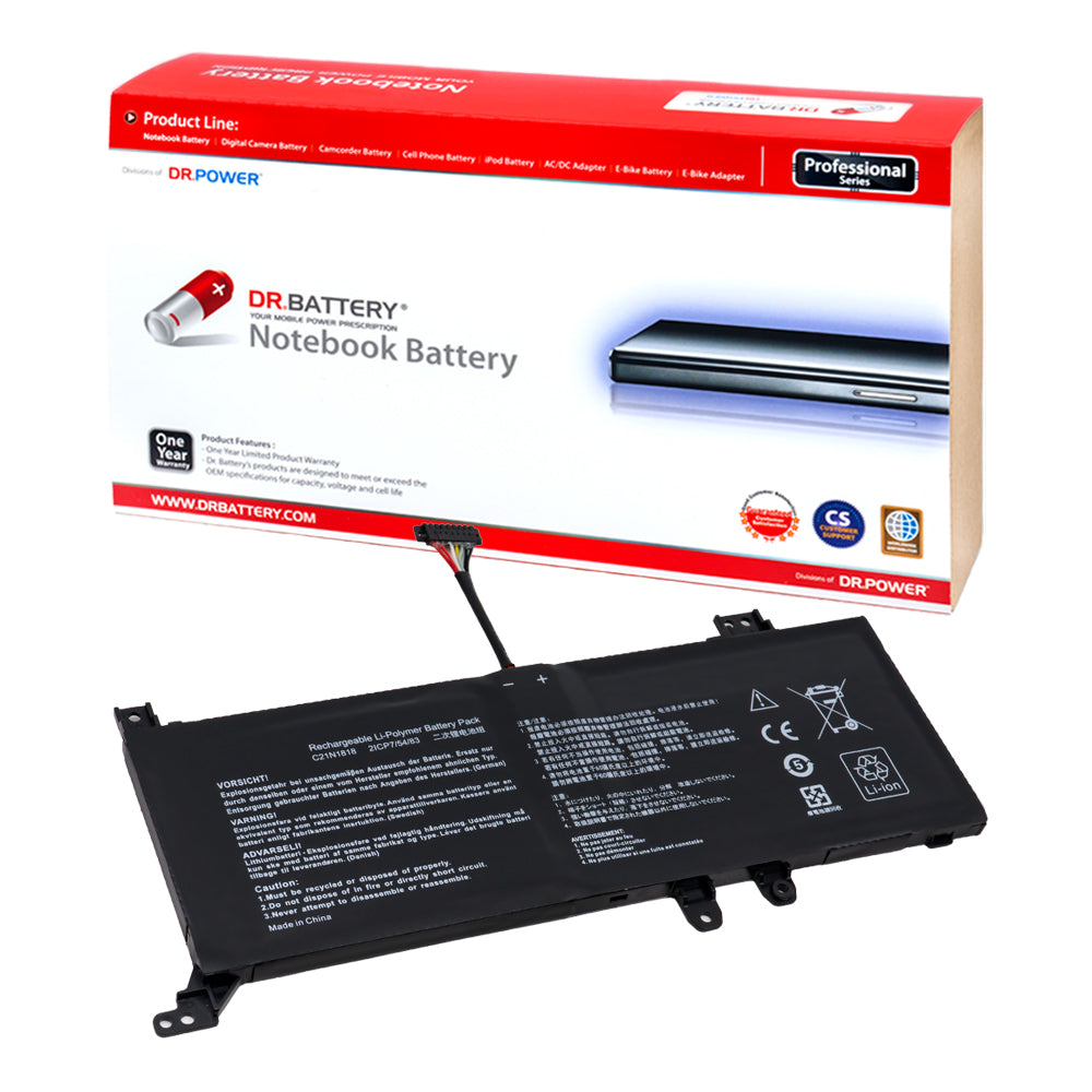Asus VivoBook 14 D409 D415 D409B D409BA D409D D409DA D409DJ D409DL D415D D415DA D415U D415UA Series Laptop Battery C21N1818-3 B21N1818-3 [7.7V] Compatible Battery