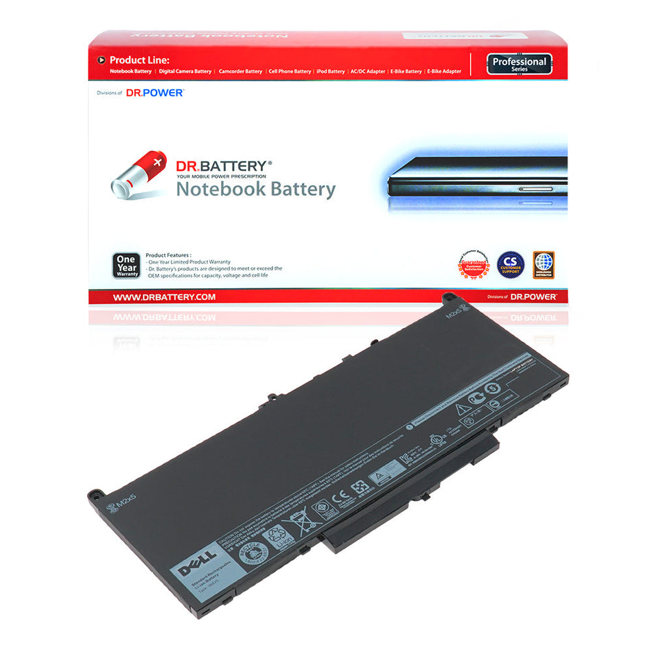 J60J5 Replacement Laptop Battery For Dell Latitude E7270 E7470 - 55Wh, 7.6V, 4-Cell