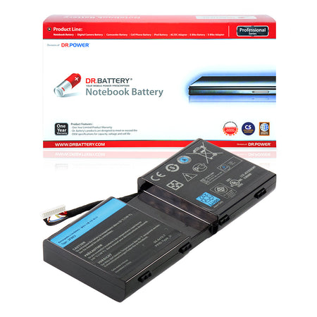 KJ2PX Battery for Dell Alienware 17 R1 M17x R5 Series Dell Alienware 18 R1 M18x R3 Series Dell P18E P19E P18E001 P19E001 Series Laptop 2F8K3 G33TT 02F8K3 0G33TT 0KJ2PX 451-BBCB [14.8V] Compatible Battery