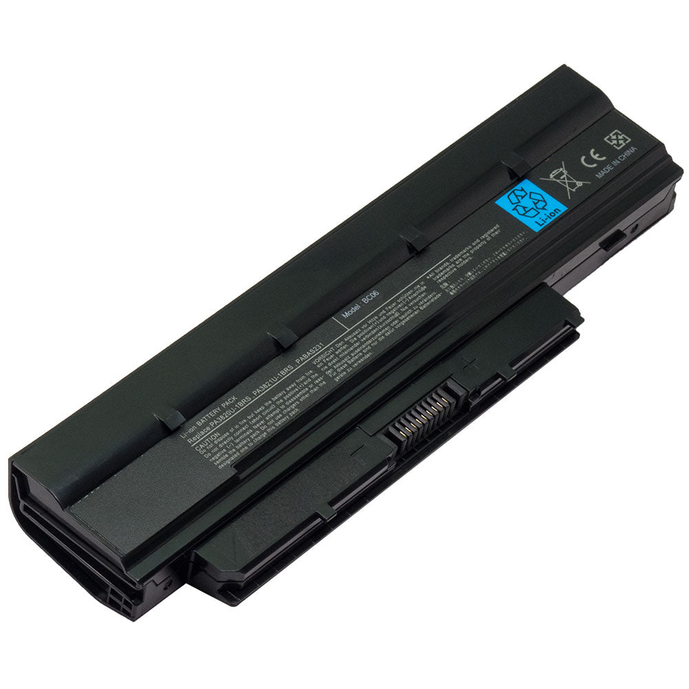 Toshiba PA3820U-1BRS PA3821U-1BRS Mini NB505 Mini NB500 Mini NB550D Series Satellite T230 Series Portege T230 Series PABAS231 [10.8V / 48Wh] Laptop Battery Replacement